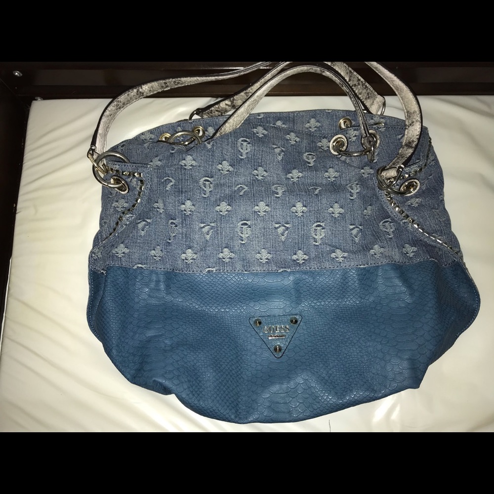 Guess Dylan Denim Purse/Satchel.